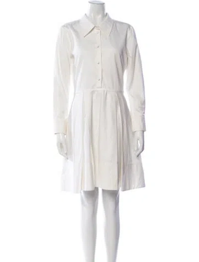 Pre-owned Khaite Knee-length Dress In White