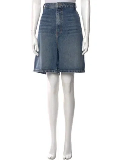 Pre-owned Khaite Knee-length Shorts W/ Tags In Blue