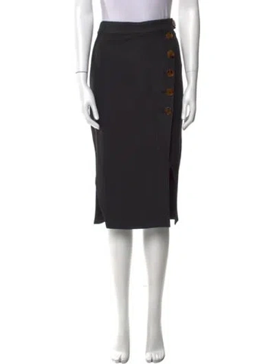 Pre-owned Khaite Knee-length Skirt In Black