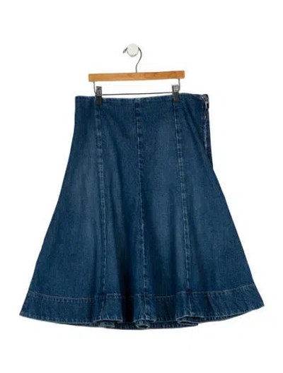 Pre-owned Khaite Knee-length Skirt In Blue