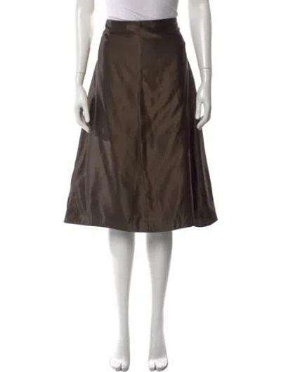 Pre-owned Khaite Knee-length Skirt In Brown