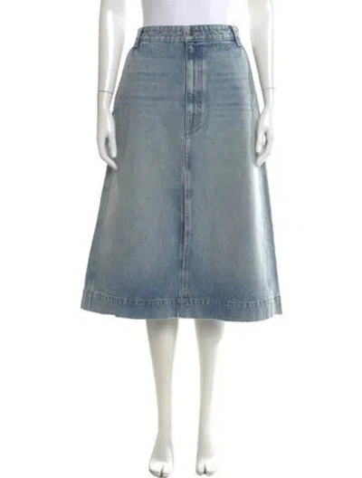 Pre-owned Khaite Knee-length Skirt W/ Tags In Blue