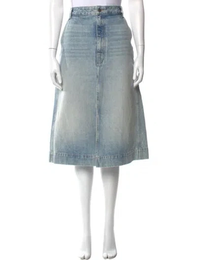 Pre-owned Khaite Knee-length Skirt W/ Tags In Blue