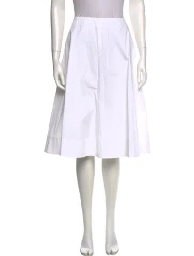 Pre-owned Khaite Knee-length Skirt In White