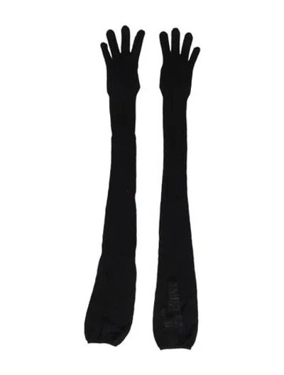 Pre-owned Khaite Knit Winter Gloves W/tags In Black