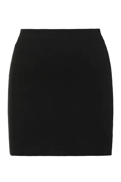 Khaite Knitted Mini Skirt In Black