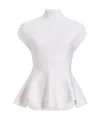 Khaite Andra Knit Wool Top In White