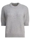 Khaite Davin Cashmere Knit Top In Grey