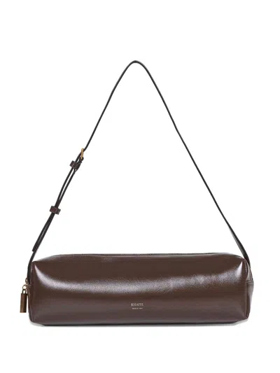 Khaite Kye Leather Shoulder Bag In Brown
