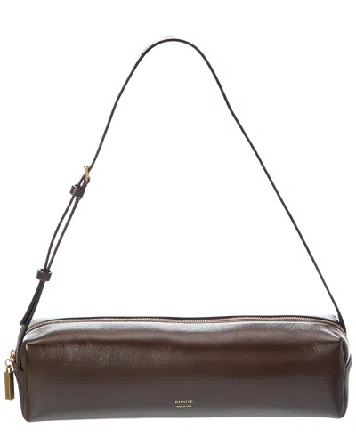 Khaite Kye Leather Shoulder Bag In Brown
