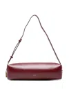 Khaite Kye Glossed-leather Shoulder Bag In Burgundy