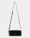 Khaite Kye Mini Calfskin Leather Crossbody Bag In Black