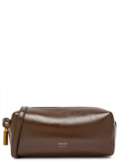 Khaite Kye Mini Leather Cross-body Bag In Brown