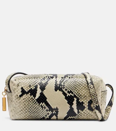 Khaite Kye Mini Snake-effect Leather Crossbody Bag In Multi