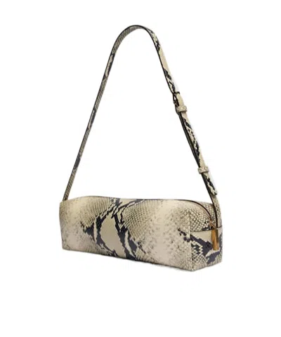 KHAITE KYE PYTHON EMBOSSED LEATHER SHOULDER BAG