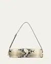 Khaite Kye Python-print Leather Shoulder Bag In Brown