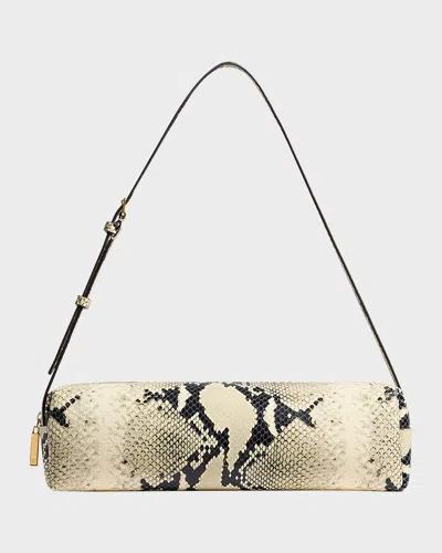 KHAITE KYE PYTHON-PRINT LEATHER SHOULDER BAG