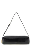 Khaite Kye Glossed-leather Shoulder Bag In Black