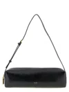 Khaite Kye Glossed-leather Shoulder Bag In Black