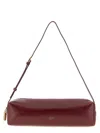 Khaite Kye Glossed-leather Shoulder Bag In Burgundy