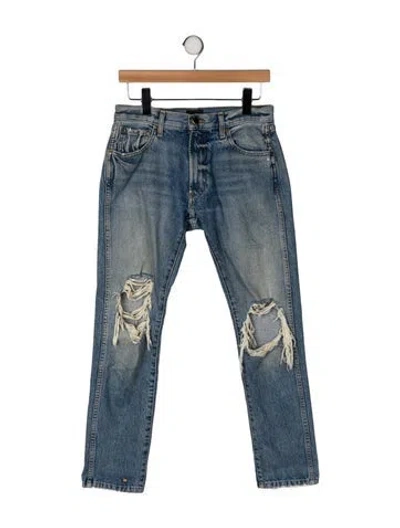 Pre-owned Khaite Kyle Skinny Leg Jeans In Blue