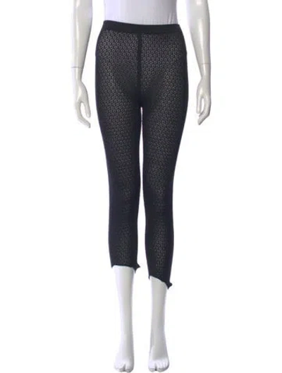 Pre-owned Khaite Lace Pattern Skinny Leg Pants In Blue