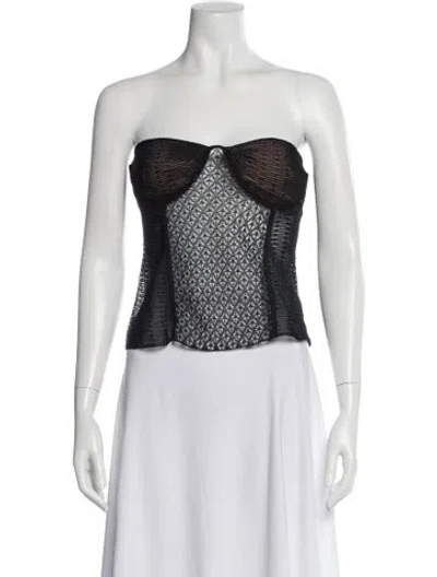 Pre-owned Khaite Lace Patterned Top W/ Tags In Black