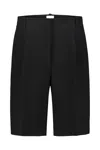 Khaite Laden Low-rise Suiting Shorts In Black