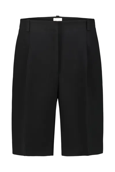 Khaite Laden Low-rise Suiting Shorts In Black