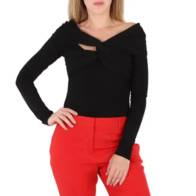 Khaite Ladies Black Cibo Off-shoulder Bodysuit