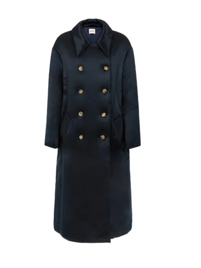 Khaite Ladies Dark Navy Luma Coat