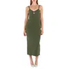 Khaite Ladies Seaweed Green Eden Knit Maxi Dress In Green