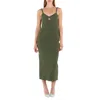 Khaite Ladies Seaweed Green Eden Knit Maxi Dress In Green