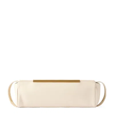 Khaite Lamb Leather Clutch In Neutral