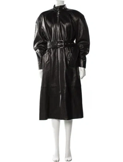 Pre-owned Khaite Lambskin Coat In Black