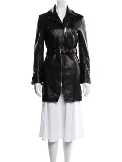 Pre-owned Khaite Lambskin Coat In Black