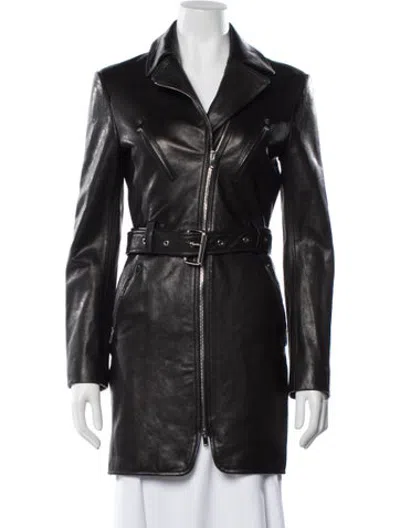 Pre-owned Khaite Lambskin Coat In Black