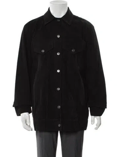 Pre-owned Khaite Lambskin Denim Jacket In Black