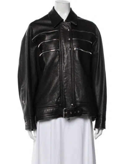 Pre-owned Khaite Lambskin Jacket In Black