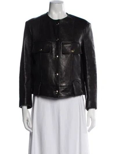 Pre-owned Khaite Lambskin Jacket In Black