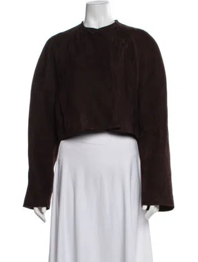 Pre-owned Khaite Lambskin Jacket In Brown