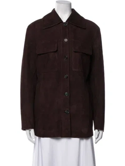Pre-owned Khaite Lambskin Jacket In Brown