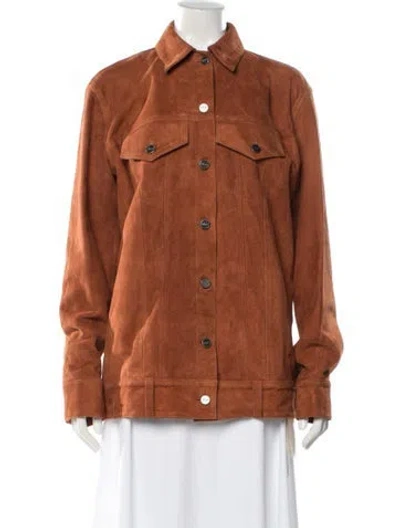 Pre-owned Khaite Lambskin Jacket In Orange