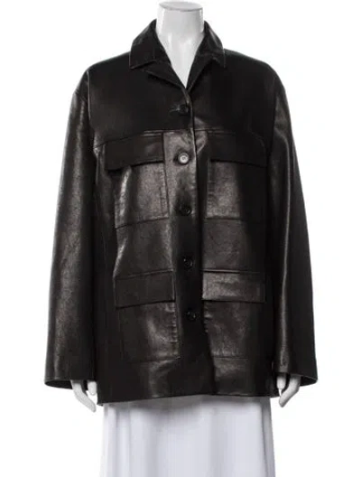 Pre-owned Khaite Lambskin Jacket W/ Tags In Brown