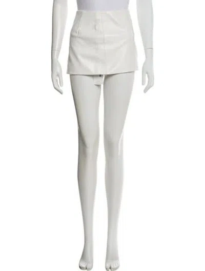 Pre-owned Khaite Lambskin Mini Skirt In Neutral
