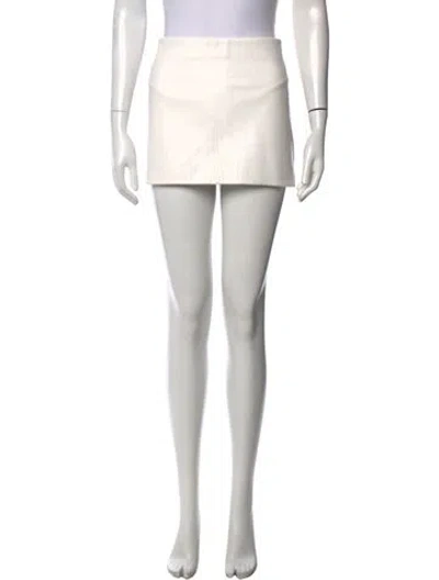 Pre-owned Khaite Lambskin Mini Skirt In Neutral
