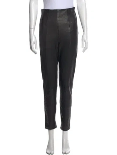 Pre-owned Khaite Lambskin Skinny Leg Pants In Black