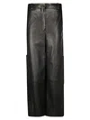 Khaite Wide Leg Cargo Trousers With Multiple Pockets