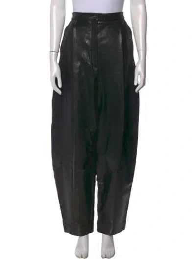 Pre-owned Khaite Lambskin Wide Leg Pants W/ Tags In Black