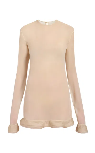 Khaite Lamina Silk Top In Gold